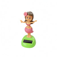 Solar Hula Girl Cartoon Solar Dashboard Ornament Batteries Not Needed