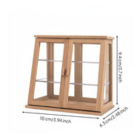 Dollhouse Double Door Cabinet Sturdy Multi-Tier Dollhouse Shelf Vintage Design