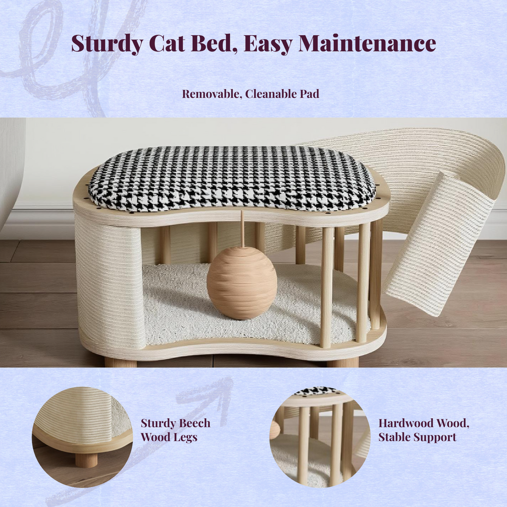 Foldable insulated cat tent bed for all-season indoor use