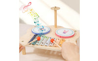 Four-in-Single Drum and Xylophone Toy Early Education Young Child Xylophone Drum