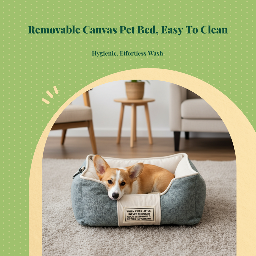 Orthopedic Dog Bed Canvas Pet Sofa Comfortable Support Couch