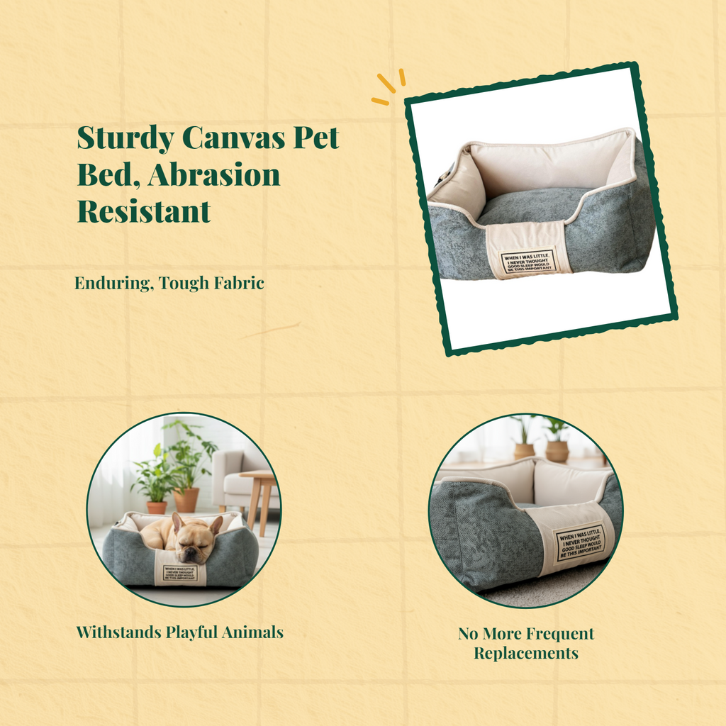 Orthopedic Dog Bed Canvas Pet Sofa Comfortable Support Couch