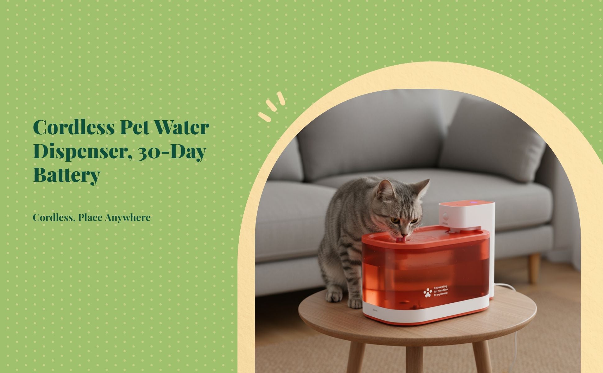 Battery cat water dispenser, filter