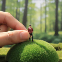 1:64 Scale Male Figure Macro Photography Prop 1:64 Scale Man Figure Miniature Man with Sunglasses Realistic Features