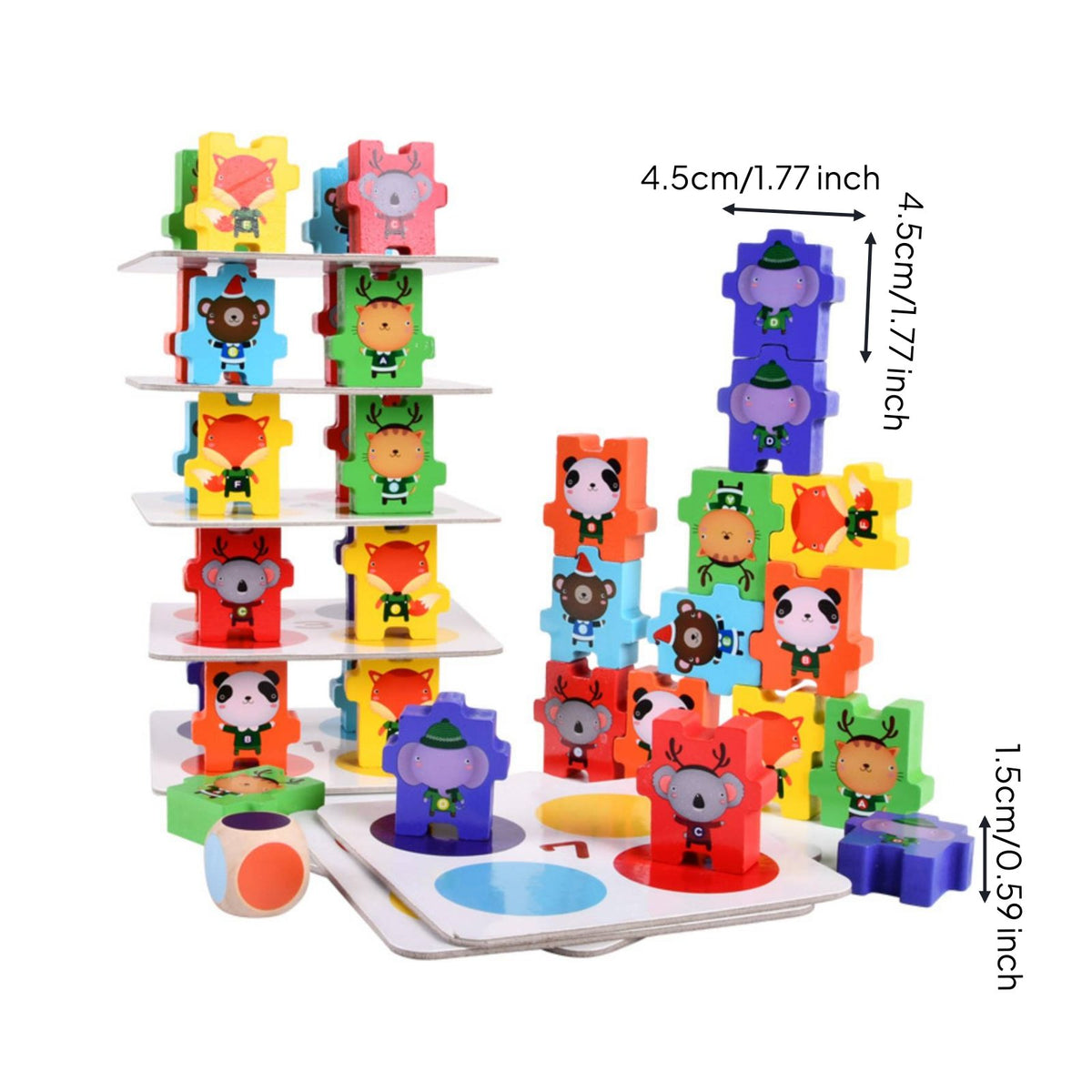 jungles Balance Stack Fine Motor Skills Animal Stacking Blocks Strategy Stacking Board Game for Kids