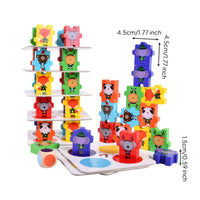jungles Balance Stack Fine Motor Skills Animal Stacking Blocks Strategy Stacking Board Game for Kids