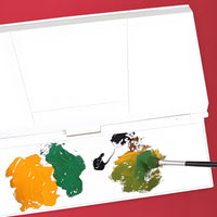 24-Slot Paint Tray Easy to Clean Folding Watercolor Box Sturdy for Painting
