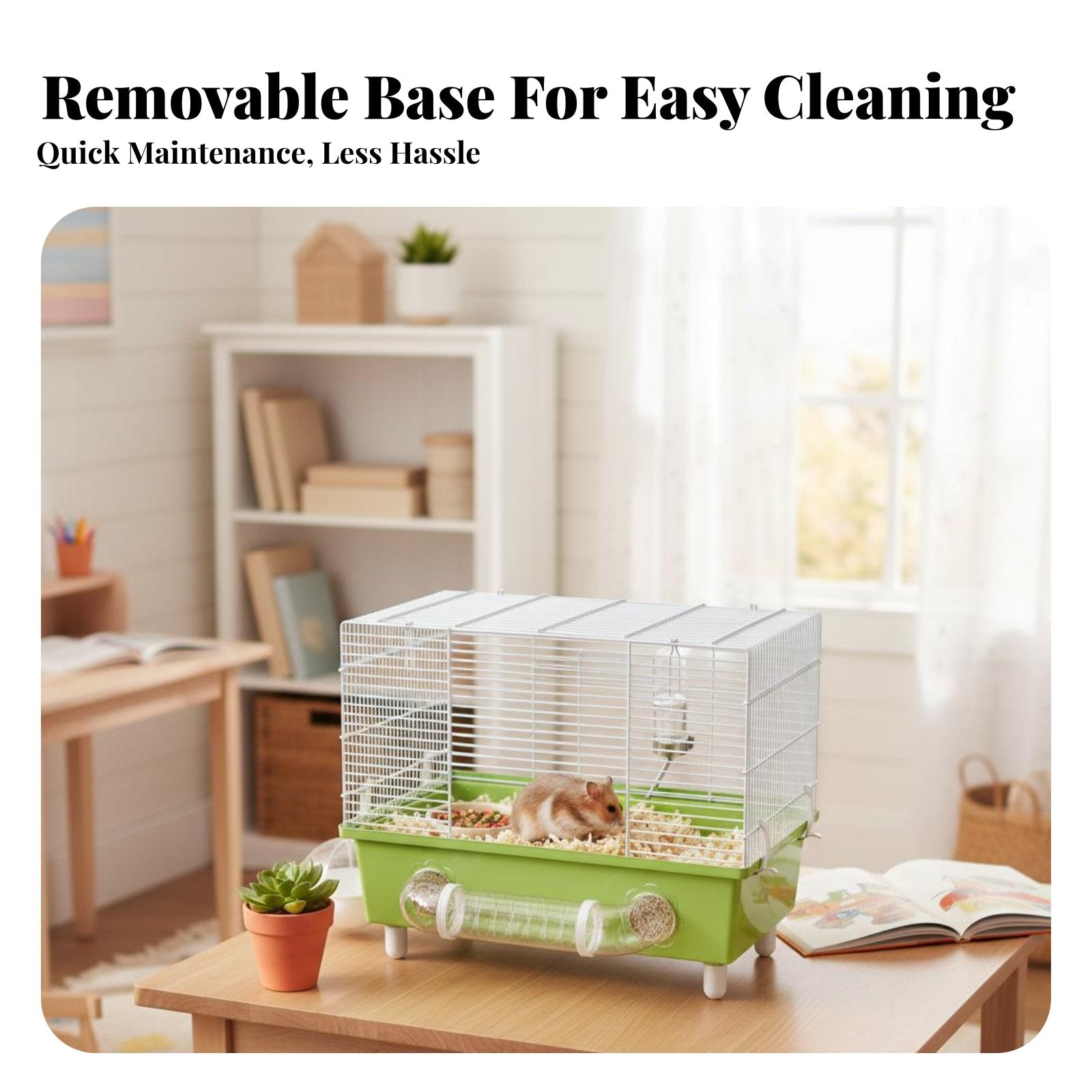2-Story Hamster House Kit Easy entry Multitier Pet enclosure Includes Play Tubes