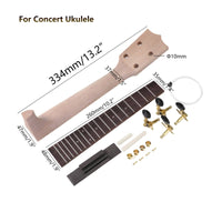 DIY Ukulele Neck Kit Customizable Tobacco Box Ukulele Parts for Children