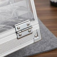 600 Pieces Mahjong Case Large Capacity Aluminum Mahjong Case Portable Handle Transparent Game Piece Holder