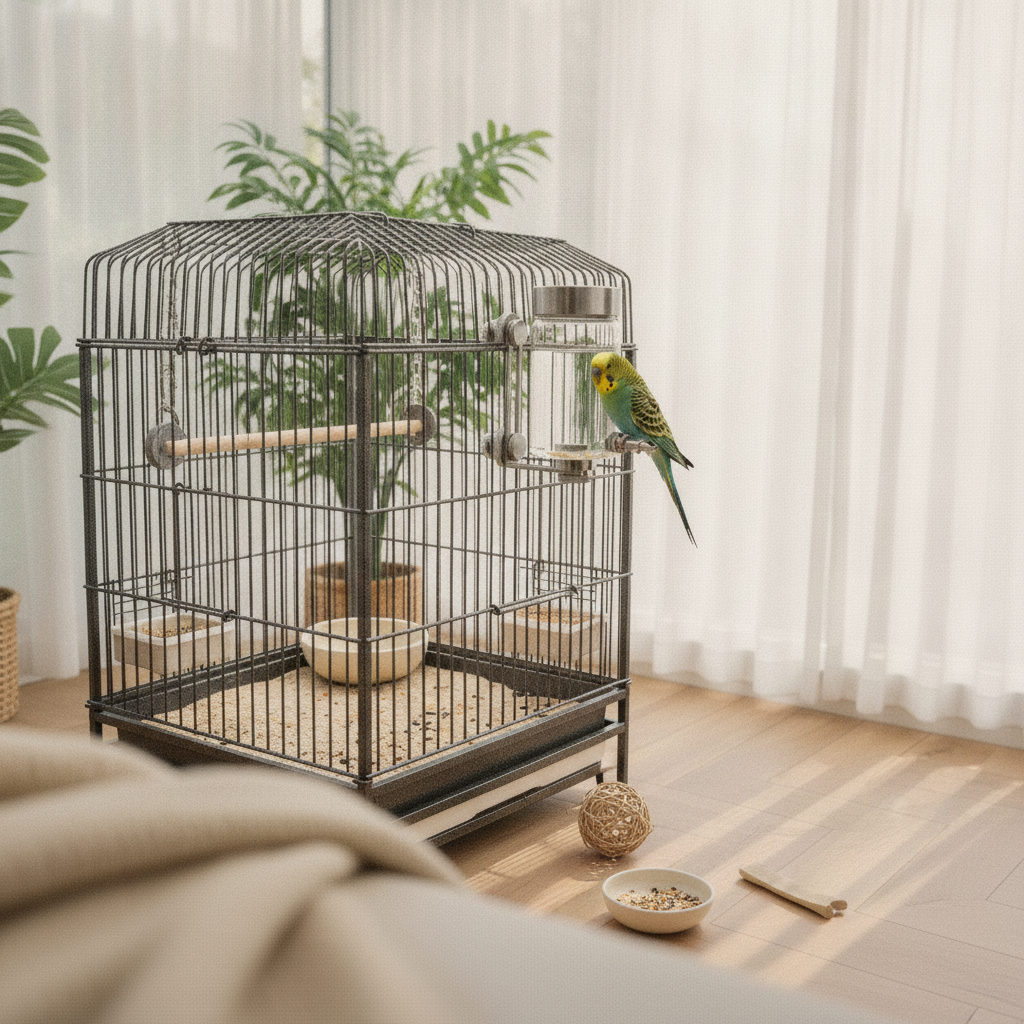 Bird Cage Water Feeder Adjustable Bird Water Bottle Leak Resistant Animal Supply