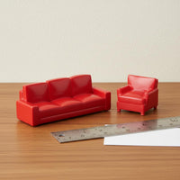 1/64 Scale Sofa Set DIY Prop Tiny Couch Model Elegant Workmanship