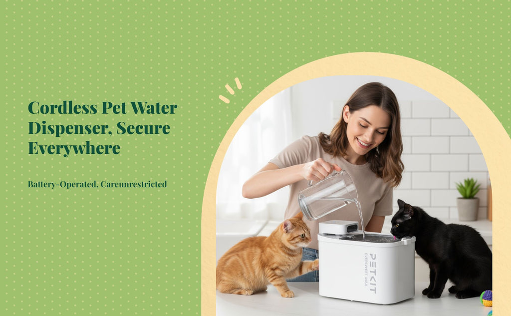 Cordless Cat Water Fountain, Quiet