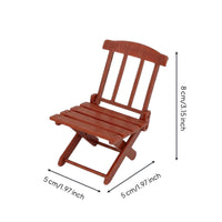 Miniature Beach Chair Scene Accessory Foldable Doll Deck Chair Realistic Appearance Dollhouse Furniture for Kids, Diorama