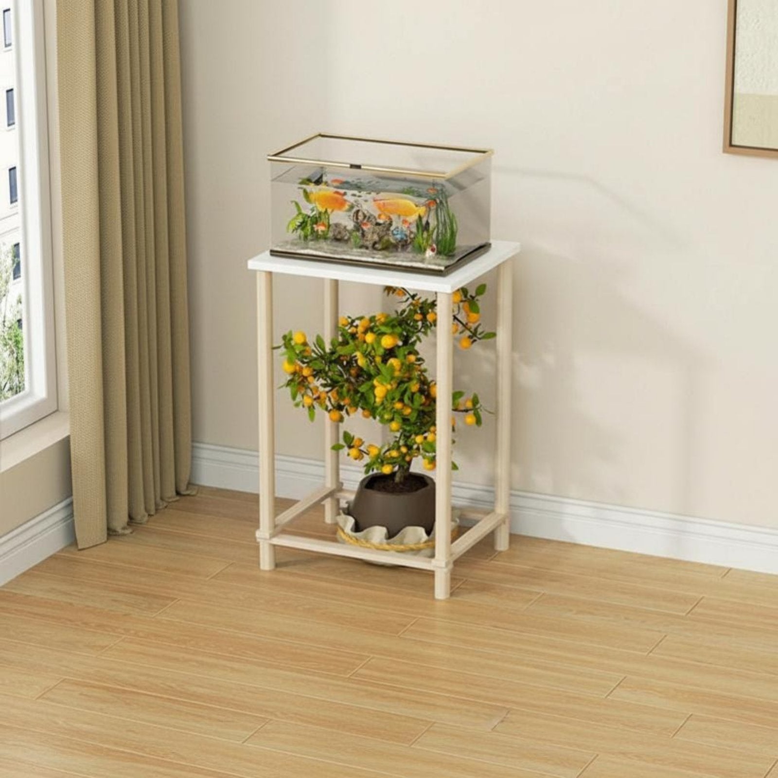 Multi-Tier aquatic aquarium Rack Floor-Standing Multi-Tier Metal Frame Shelf sturdyDuty