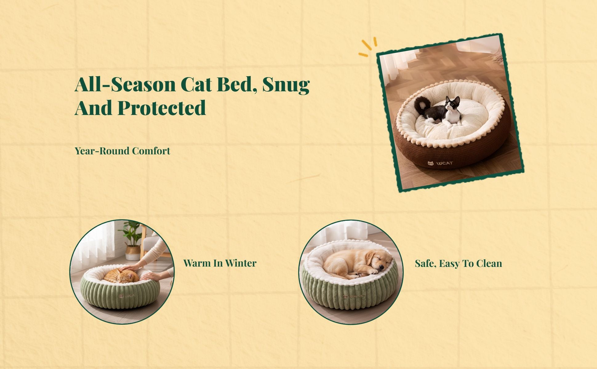 Machine washable pet bed