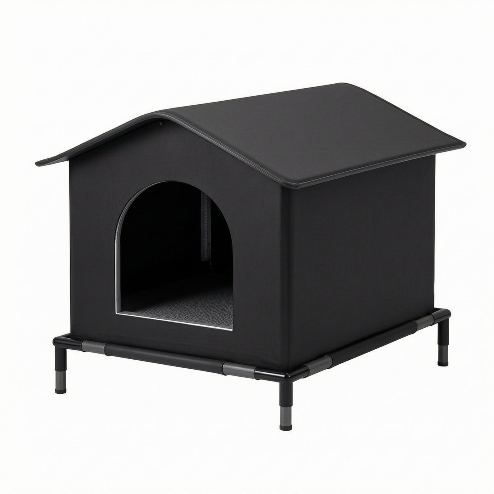 Outdoor Cat Shelter Cylindrical Frame Sloped Roof Cat House