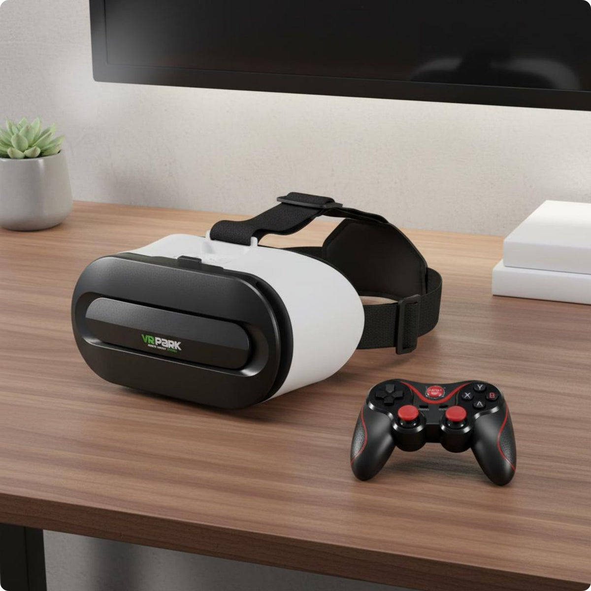 Head Mounted VR Headset Comfortable Wear 3D VR Headset Easy to Clean for Gamers