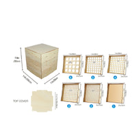 Toy Storage Box Interlocking Panels Wooden Toy Box Natural Wood Finish