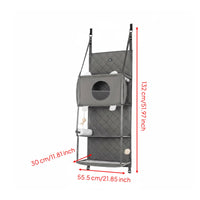 Over the Door Cat Climber Multi Tier Door Hanging Cat Climber Quilted cloth Pet Activity Center for Cats