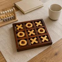 Wooden X and O Toe Game Sturdy Wooden X and O Toe Board Polished Edges