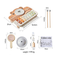 Xylophone Drum Set Multifunction Percussion Playset Sensory Play for Children