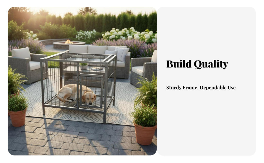 robustDuty Construction fused reinforcing bar enclosure Sturdy Frame Outdoor Wire Pen with cover Weather-Resistant Dog Kennel dependable-locking for Breeders, Backyard, Garden, Patio, Garage