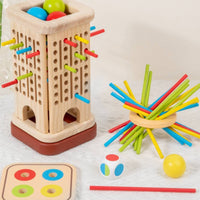 Wooden Balance Stick Game Focus Training Stick Balancing Game Toy Concentration