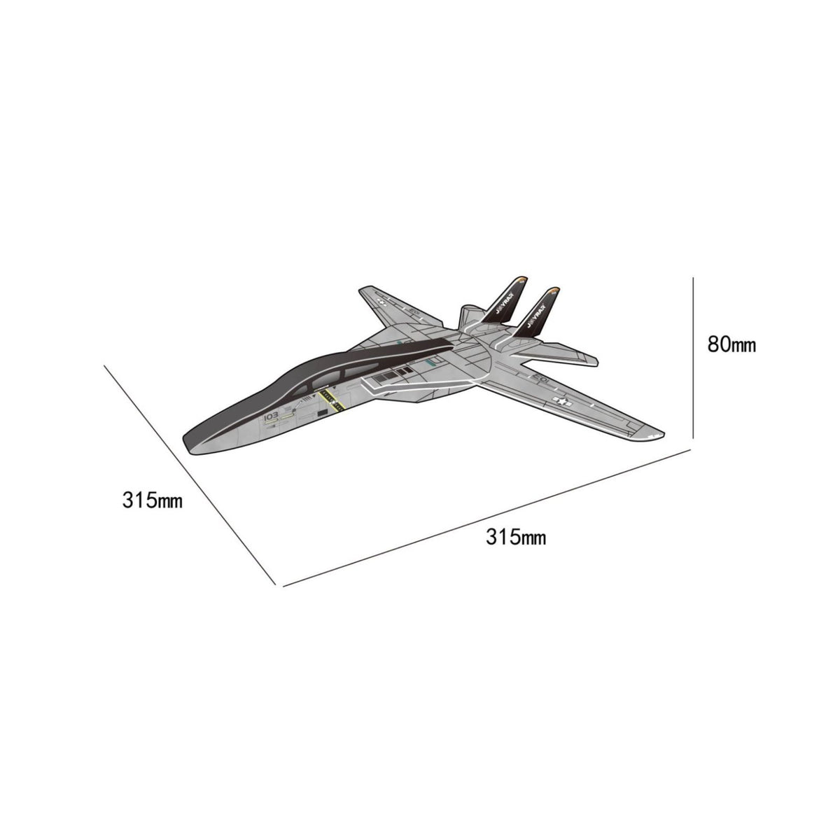F-14 Tomcat Foam Glider Drop Resistant DIY Foam Aircraft Model for Outdoor, Kids