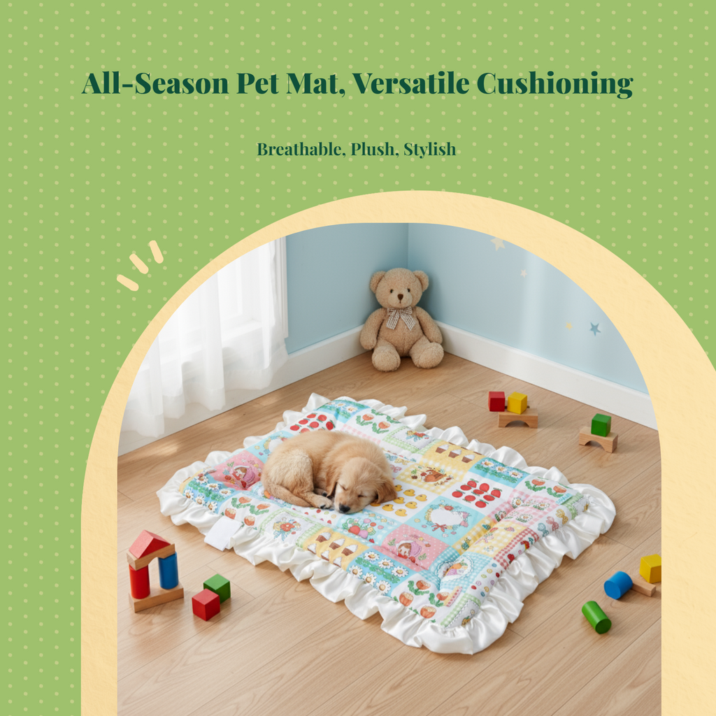 Non-slip reversible dog crate mat