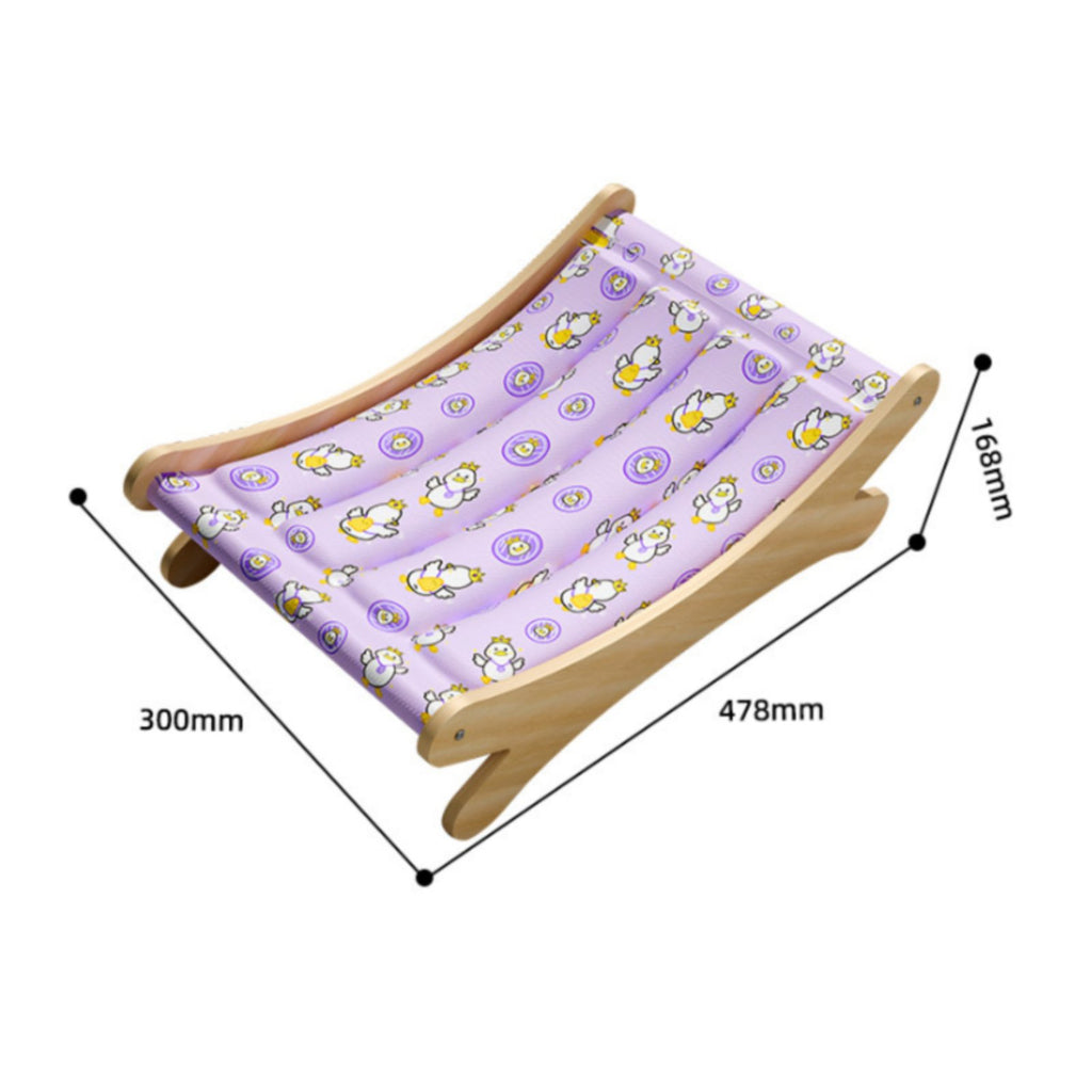 Wooden Pet Lounge Chair Waterproof Elevated Cooling Pet Bed Scratch Resistant