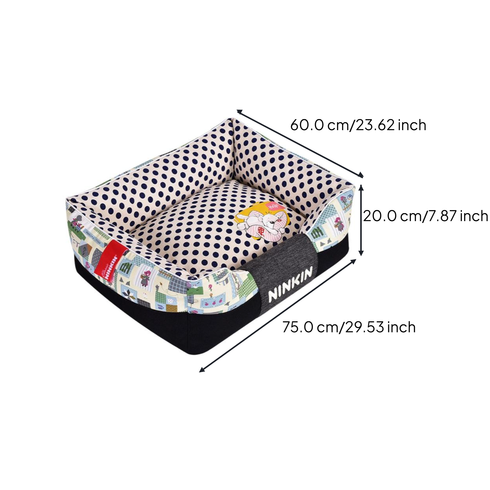 Calming Plush Pet Bed Removable Cover Warming Comfort