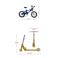 4 Pieces Finger Toy Set Metal and Plastic Finger Skateboard Detailed