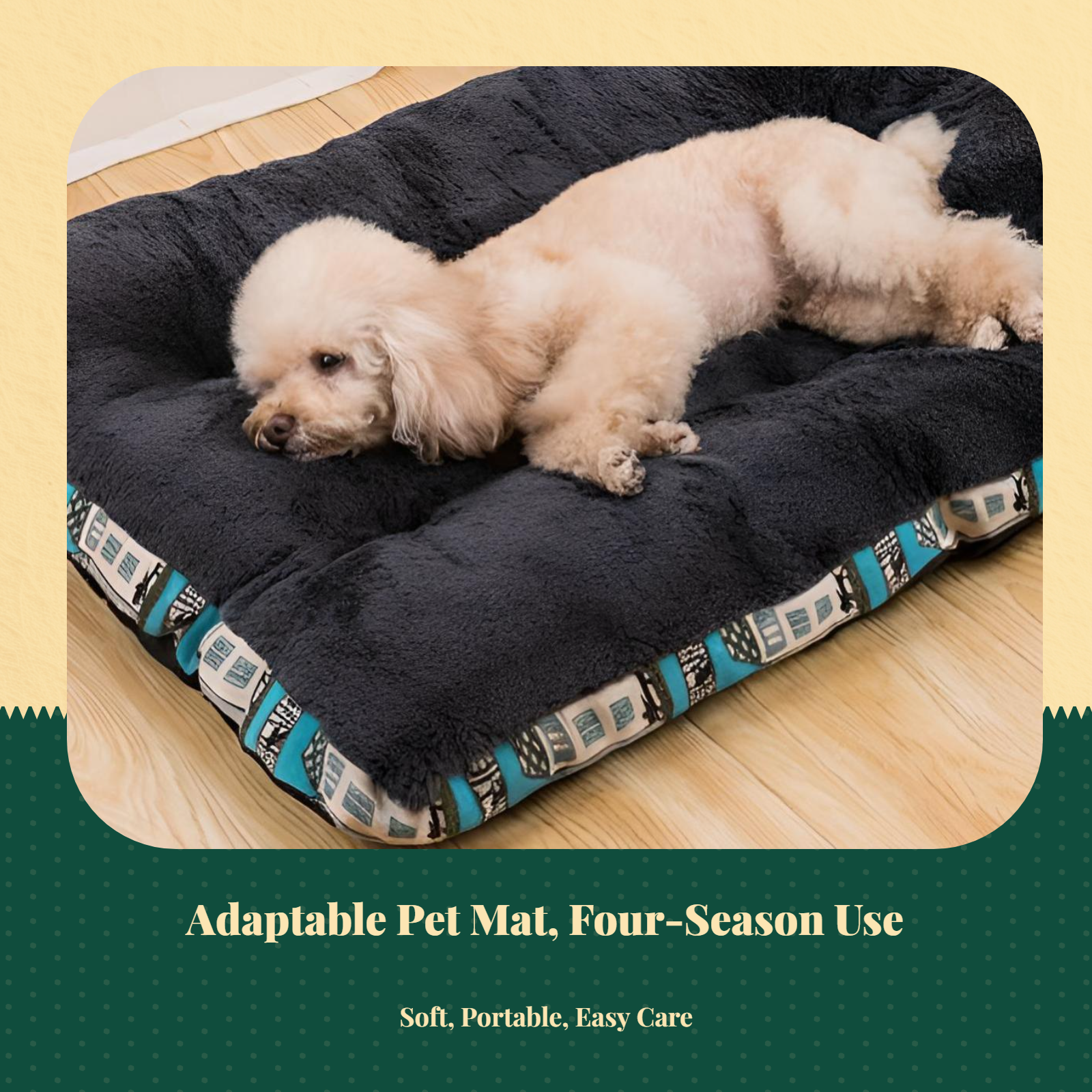 Non-slip thick pet bed