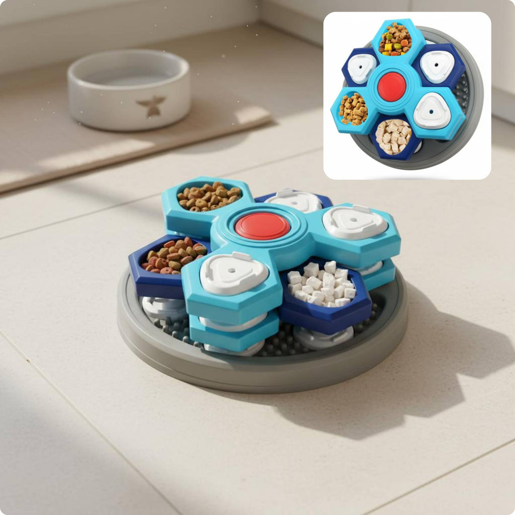 Rotating Treat Puzzle Slow Eating Dog Puzzle Feeder Boredom Breaker Interactive Pet Feeder for Dogs
