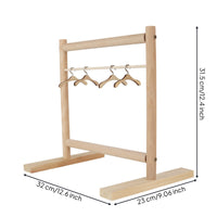 Wooden Bird Clothes Rack Wooden Household Organizer Stable Base Household Storage