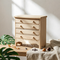 Dollhouse Drawer Cabinet Rounded Upper part:12 Scale Dollhouse Furniture Compact