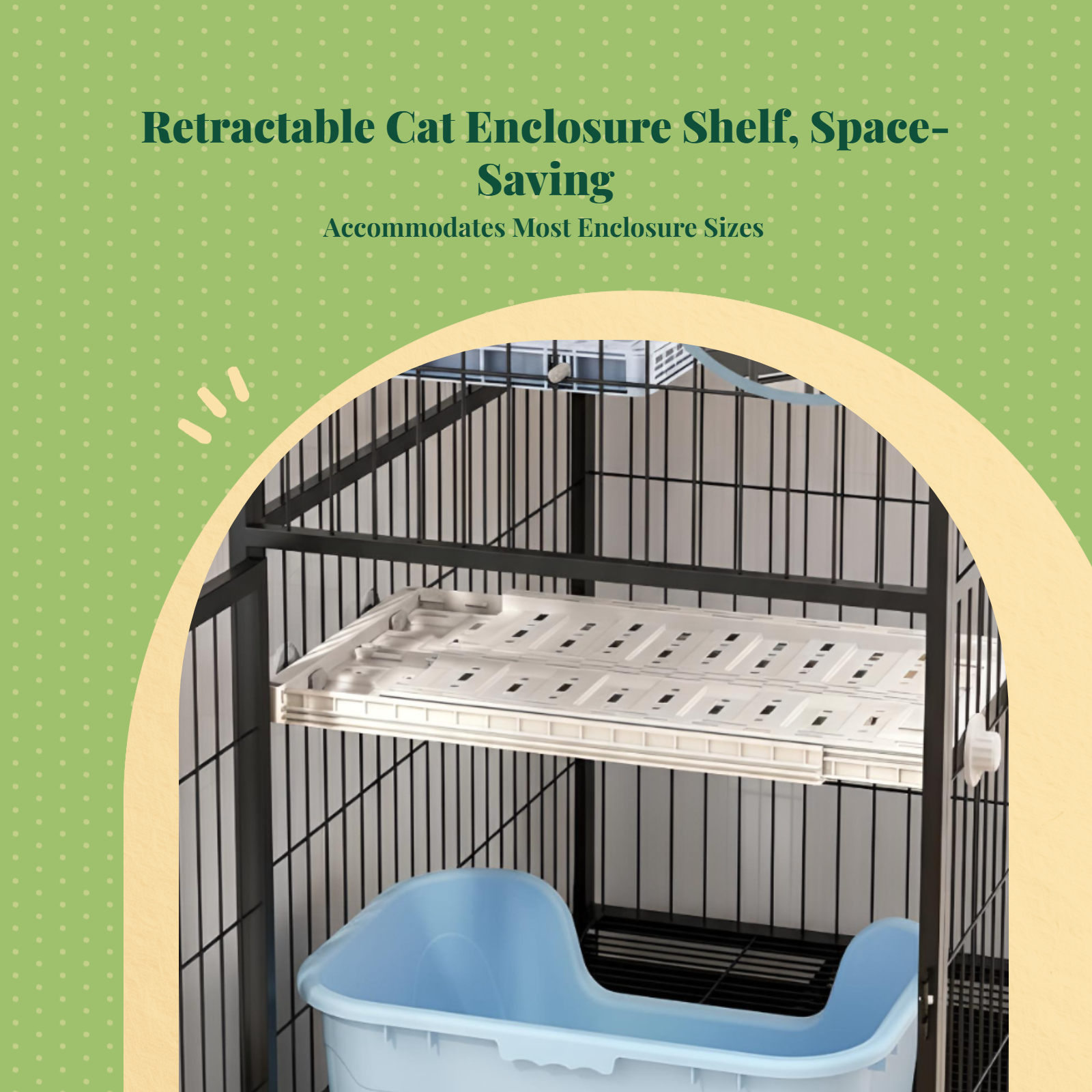 Adjustable multi-level cat shelf