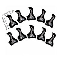10 Pieces Sound Hole Pickguard Thin Guitar Pickguard PVC Musical Accessories