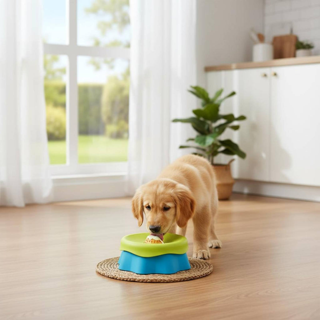 Liquid Slow Dog Bowl Easy to Clean Silicone Slow Feeder Bowl