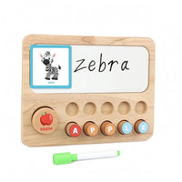 Alphabet Board Toy Educational Math Learning Board Removable Tokens for Children