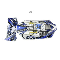 1:12 RC Car Body Shell Painted Finish Blue RC Body Shell Hobby Part for Wltoys Model