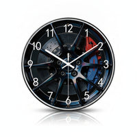 Precision Quartz Movement Wheel Hub Clock Black Dial Car Wheel Hub Clock