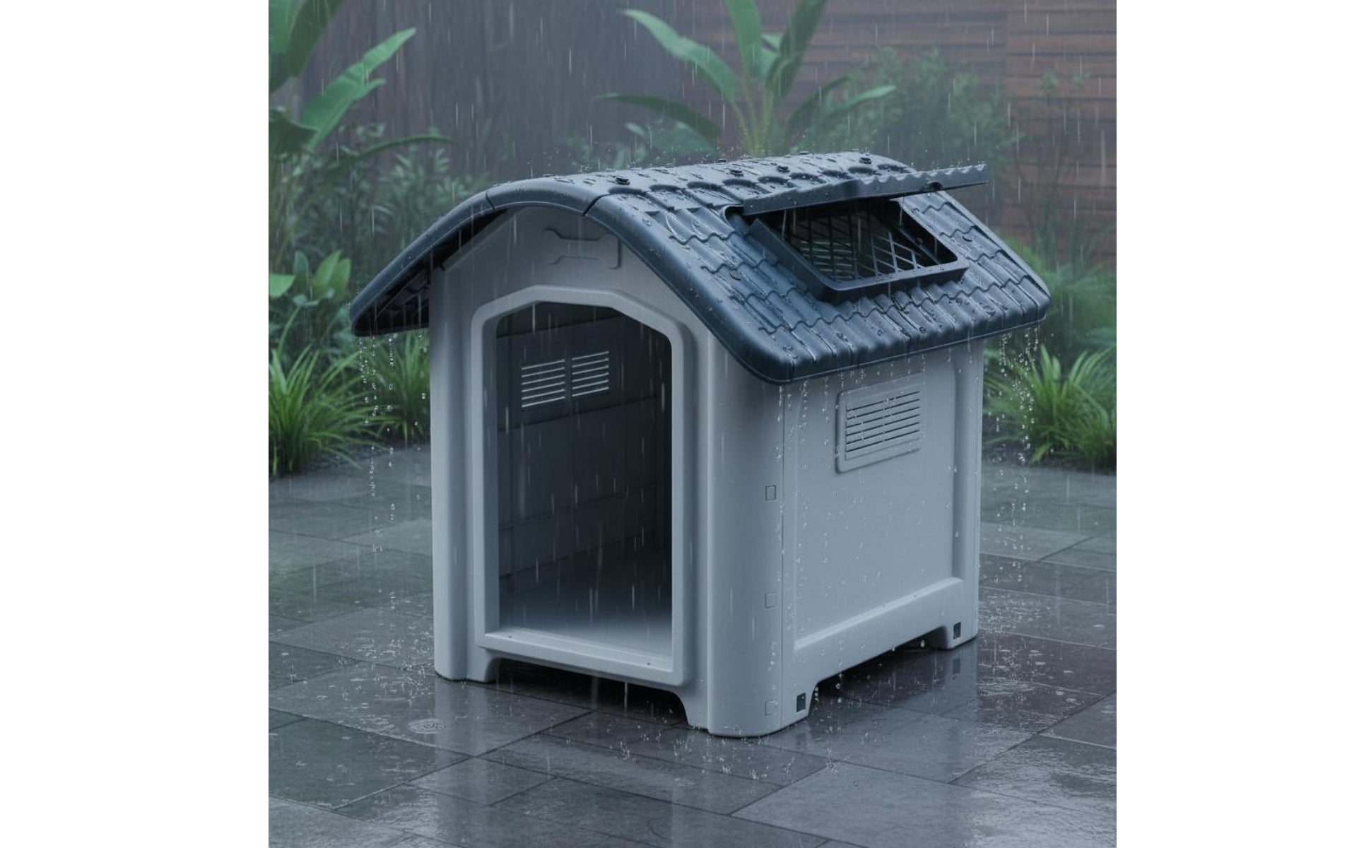 Plastic Dog House Pet Furniture Cozy for Rainy Weather
