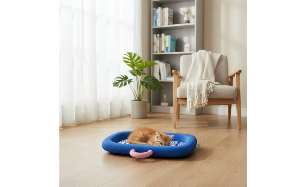 Self-Cooling Pet Mat Neck Support Cooling Pet Bed Gel-Gel-Less for Indoor, Cats