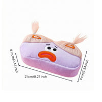 Fuzzy Material Pencil Case Lightweight Stuffed Pencil Pouch Smooth Zipper