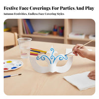Unpainted Paper Pulp Mask DIY Project Blank Paper Pulp Masquerade Form