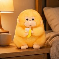 Golden Monkey Stuffed Calming Sitting Monkey Doll Cuddly for Children