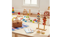 Wooden Lacing Beads Set Color & Shape Recognition Educational Threading Game