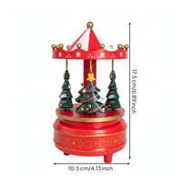 Christmas Tree Rotating Ornament Music Box Tabletop Display Rotating Ornament Music Box Collectible